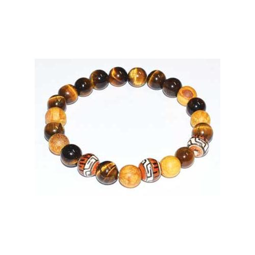 8mm Palo Santo Tiger Eye Bracelet - Nakhti By Kali J.N.S