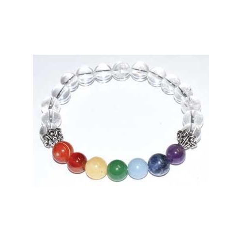 8mm Quartz & 7 Chakra Bracelet - Nakhti By Kali J.N.S