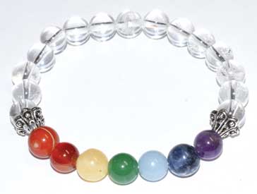 8mm Quartz & 7 Chakra Bracelet - Nakhti By Kali J.N.S