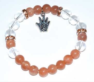 8mm Rainbow Moonstone & Aquamarine- Angel - Nakhti By Kali J.N.S