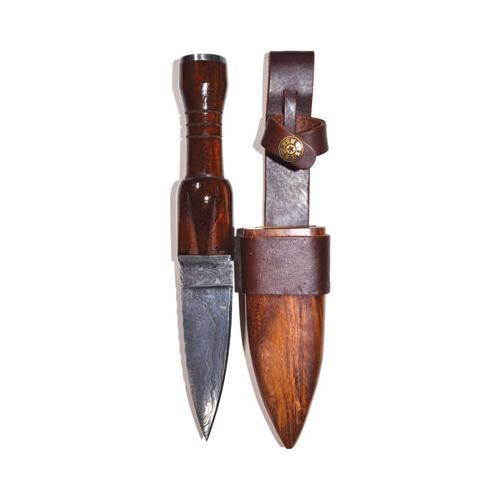 9 1-2" Sgian Dubh Damascus Athame - Nakhti By Kali J.N.S