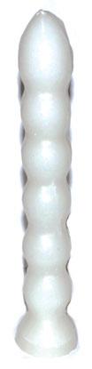9 1-2" White 7 Knob Candle - Nakhti By Kali J.N.S