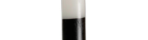 9" White- Black Pillar Candle - Nakhti By Kali J.N.S