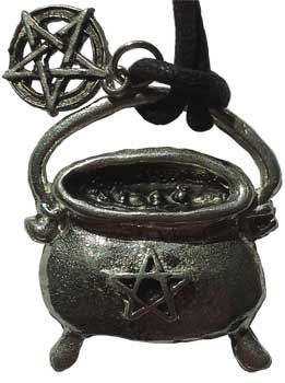 Cauldron With Pentacle Amulet