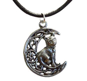 Celtic Moon & Cat Amulet