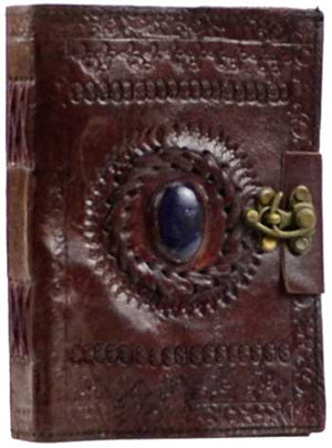 Stone Eye Leather Blank Book W- Latch
