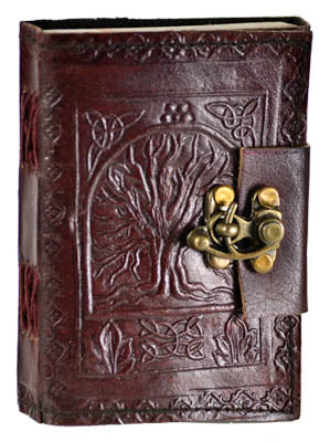 Tree Of Life Leather Blank Journal W- Latch