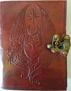 Moon Goddess Leather Blank Book W- Latch