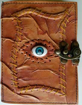 Sacred Eye Leather Blank Book W- Latch