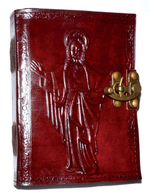 Jesus Leather Blank Book W- Latch