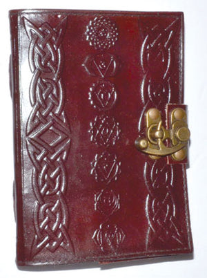 Chakra Leather Blank Book W- Latch
