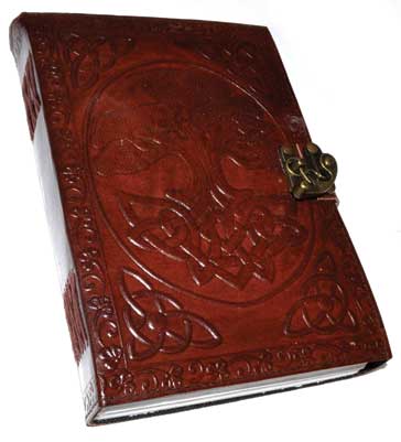 Tree Of Life Leather Blank Book W- Latch