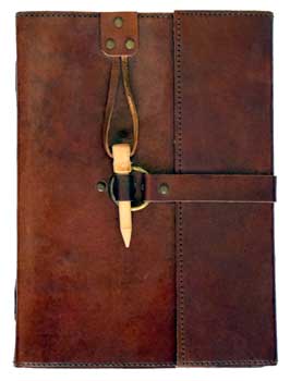 Leather Blank Book W- Peg Closure