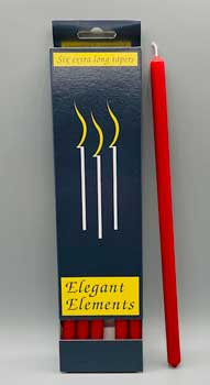 10" Red Chime Candle 6 Pack