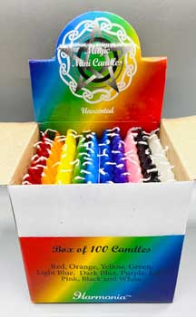 1-2" Dia 5" Long Assorted Chime Candle 100 Pack