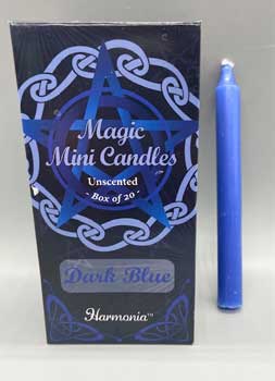 1-2" Dia 5" Long Dark Blue Chime Candle 20 Pack