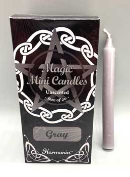 1-2" Dia 5" Long Gray Chime Candle 20 Pack