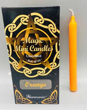 1-2" Dia 5" Long Orange Chime Candle 20 Pack