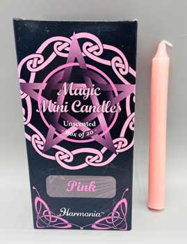 1-2" Dia 5" Long Pink Chime Candle 20 Pack