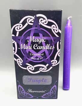1-2" Dia 5" Long Purple Chime Candle 20 Pack