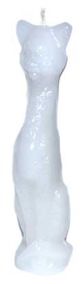 6"-7" White Cat Candle