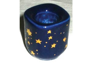 Cobalt Ceramic Starry Chime Holder
