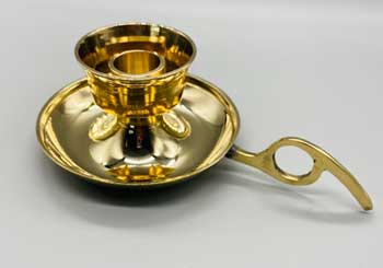 Classic Brass Chamberstick Taper Candle Holder