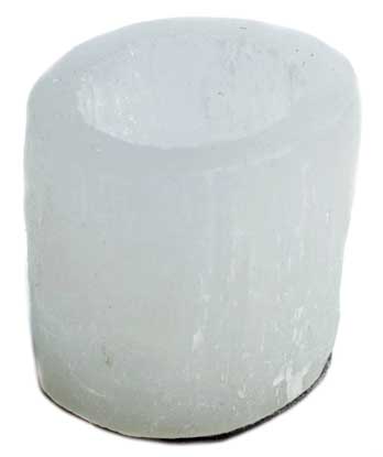 2 1-2" Selenite Round Tealight Holder