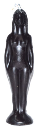 7 1-4" Black Woman Candle