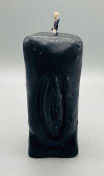 6 1-2" Black Female Gender Candle