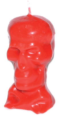 5 1-2" Red Skull Candle