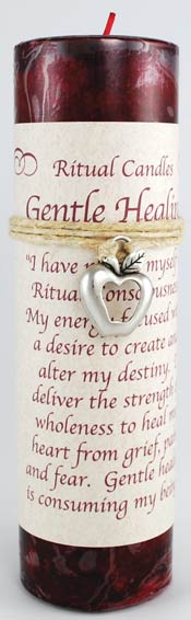 Gentle Healing Pillar Candle With Ritual Necklace