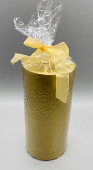 3"x6" Gold Pillar Candle
