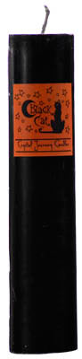 Black Cat Pillar Candle