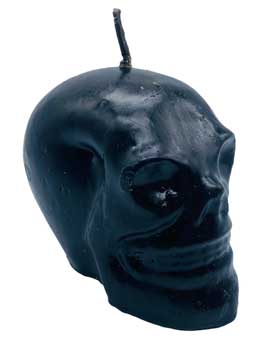 Black Skull Candle 3 1-2"