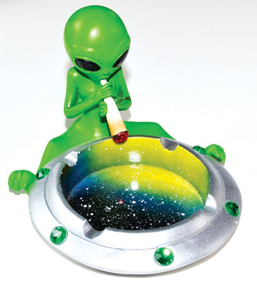 4 1-4" Alien Galaxy Ashtray
