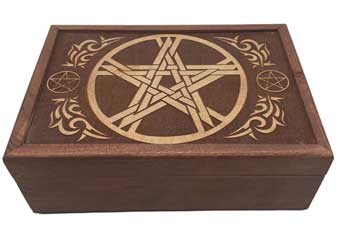 5"x7" Pentagram Acacia Wood