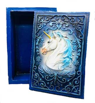 3 3-4"x 5 1-2" Unicorn Tarot Box