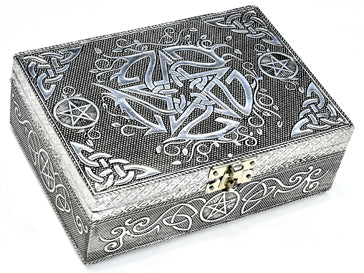 5" X  7" Pentagram Metal Over Wood Box