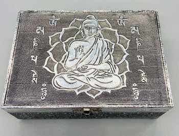5"x7" Metal Buddha Om Mani Padme Hum