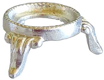 Silver Metal Zinc Plated Gazing Ball Stand