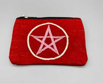 (set Of 2) 4" X 6" Pentagram Coin Purse