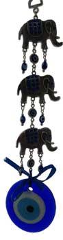 Elephants Evil Eye Wall Hanging