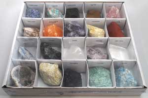 Flat Of 20 Stones And Crystals