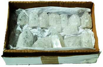 ~3# Flat Of Cracked Quartz Points
