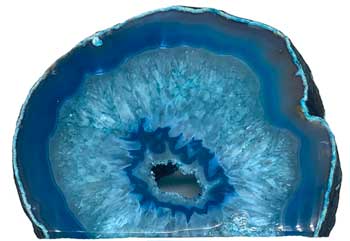 1.5-2.0# Geode Teal Agate Cut