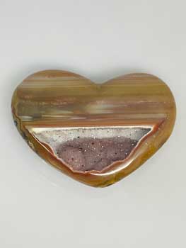 Small Heart Puffed Druse Agate