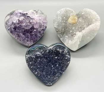 2-4" Amethyst Druse Heart