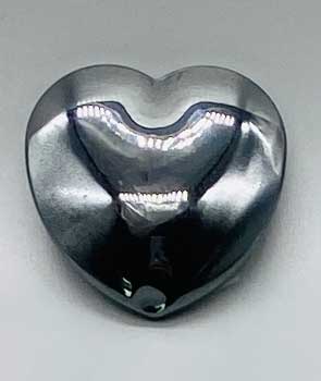1 3-4" Hematite Heart