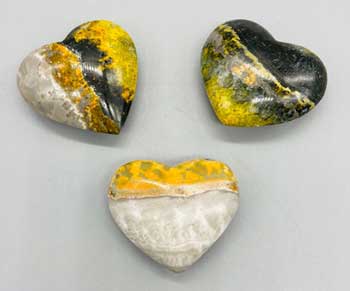 1 3-4" Jasper, Bumble Bee Heart